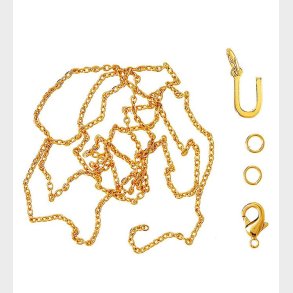 Me&My BOX Halskde m. Bogstav - U - Guldbelagt