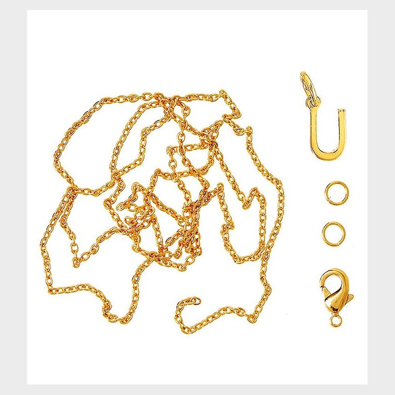 Me&My BOX Halskde m. Bogstav - U - Guldbelagt