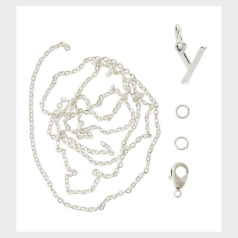 Me&My BOX Halskde m. Bogstav - Y - Slvbelagt