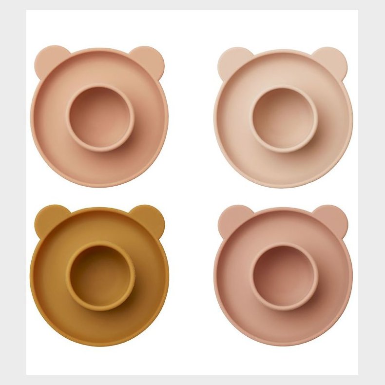 Liewood ggebgre - Silikone - Janus - 4-pak - Mr Bear Rose Mult