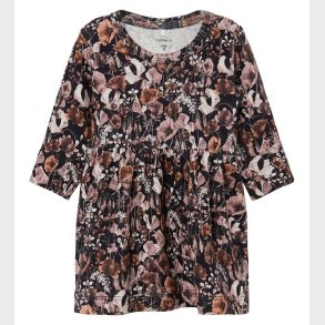 Name It Kjole - NbfTess - Sort m. Blomster