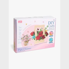 Fippla DIY-st Buket Blomster med Piberensere 21 Dele, Rd