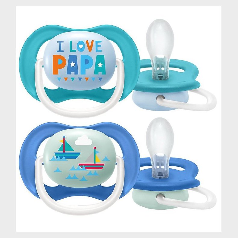 Philips Avent Sutter - 2-pak - Ultra Air - Bl m. Print