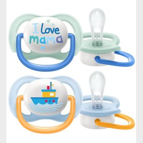 Philips Avent Sutter - 2-pak - Ultra Air - Mint/Lysebl m. Prin