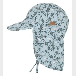 Melton Legion�rhat - UV50+ - Dusty Light Blue m. Flyvemaskiner
