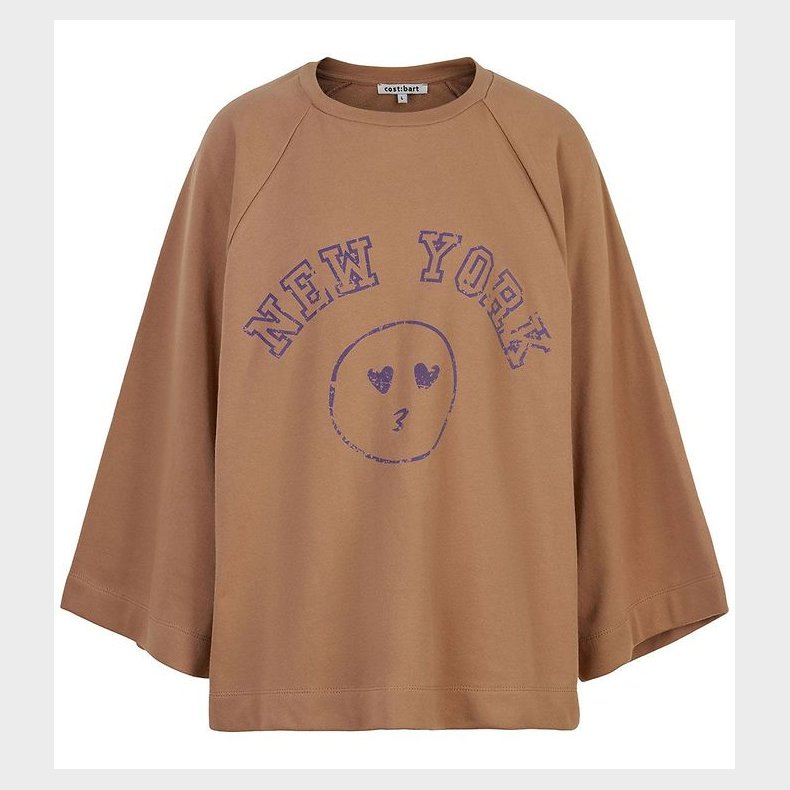 Cost:Bart Sweatshirt - CBSol - Oversize - Tigers Eye m. Lilla