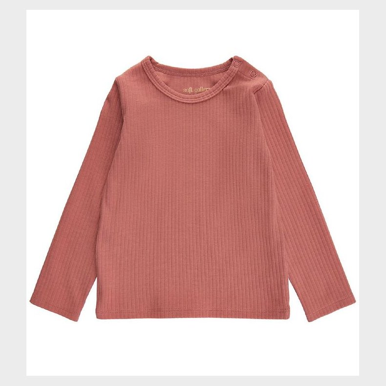 Soft Gallery Bluse - Rib - SGBaby Bella - Brick Dust