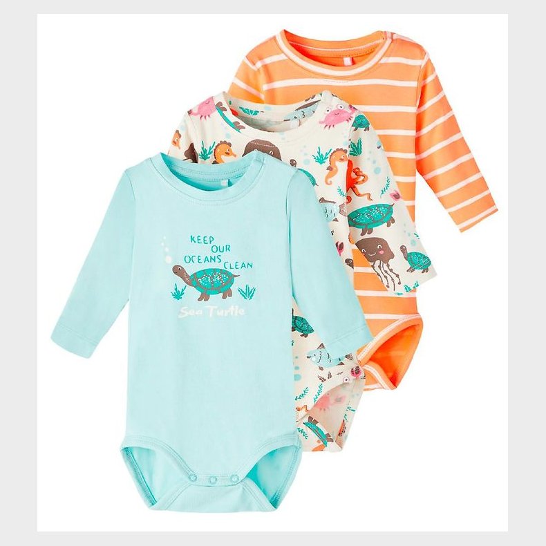 Name It Bodyer l/ - NbnOcean - 3-pak - Whitecap Gray