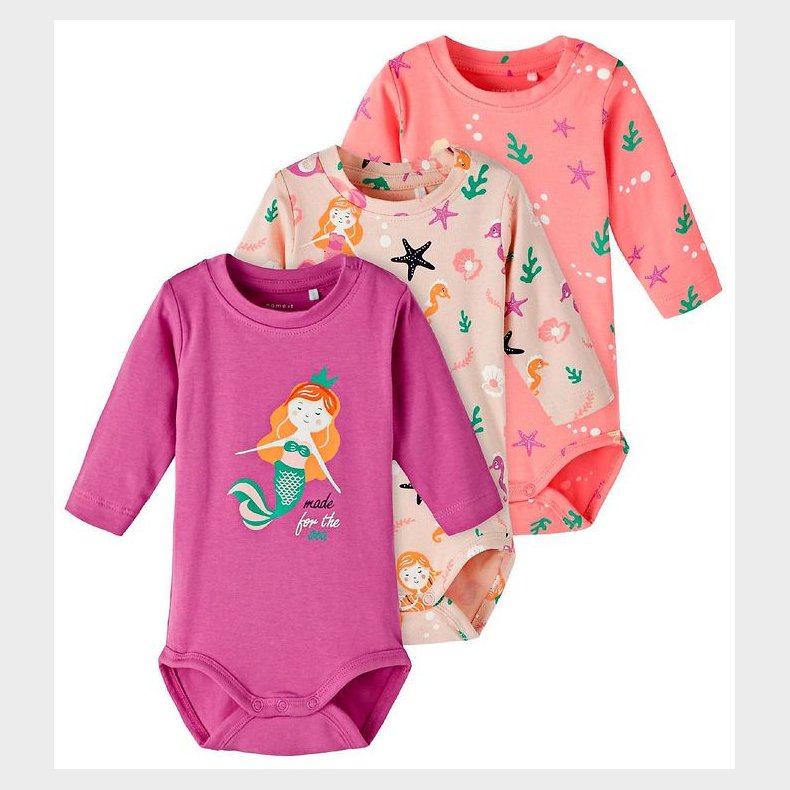 Name It Bodyer l/ - NbfOcean - 3-pak - Peach Whip
