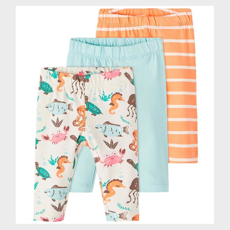 Name It Leggings - NbnOcean - 3-pak - Whitecap Gray