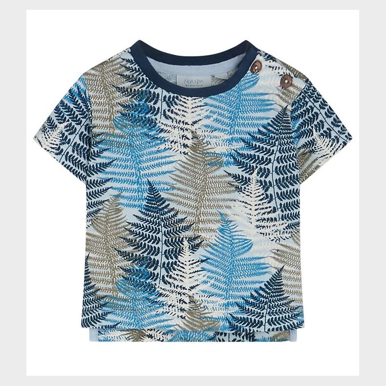 Noa Noa miniature T-shirt - Print Light Blue m. Northern Wood