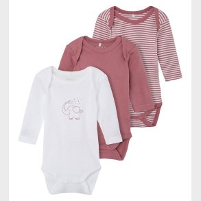 Name It Body l/ - Noos - NbnBody - 3-pak - Mesa Rose