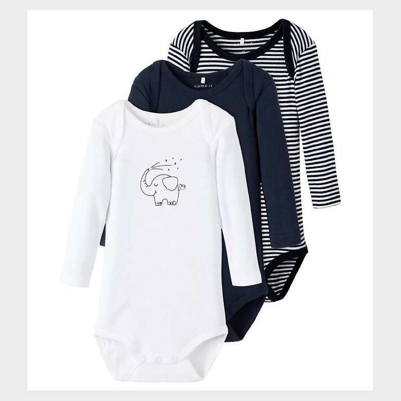 Name It Body l/ - Noos - NbnBody - 3-pak - Dark Sapphire