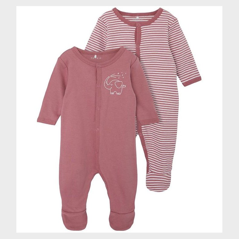 Name It Natdragt - Noos - NbnNightsuit - 2-pak - Mesa Rose