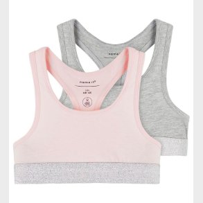 Name It Top - Noos - NkfShort - 2-pak - Barely Pink w/ Grey Mela