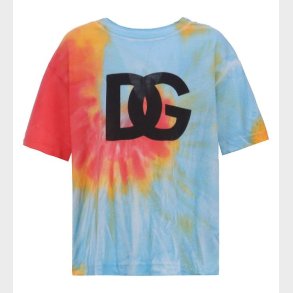 Dolce & Gabbana T-shirt - Eden - Bl/Orange m. Logo