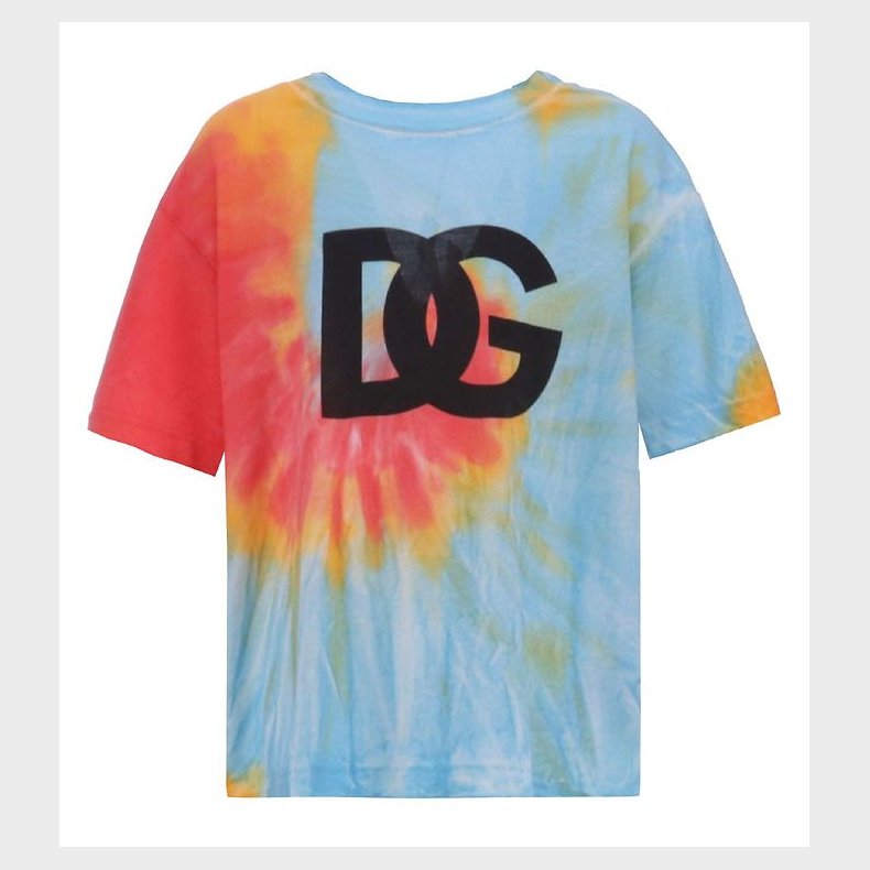 Dolce & Gabbana T-shirt - Eden - Bl/Orange m. Logo