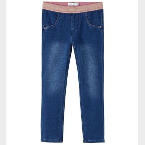Name It Leggings - Noos - NmfSalli - Dark Blue Denim/Gold Rose