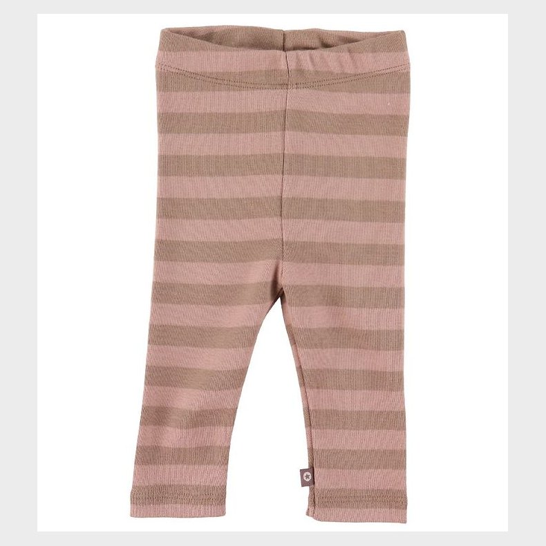 Smallstuff Leggings - Stribet - Powder/Rose Brown