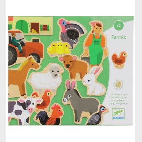 Djeco Magnetspil - 24 Brikker - Farmix