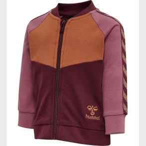 Hummel Cardigan - hmlPuk Zip - Windsor Wine m. Brun/Rosa