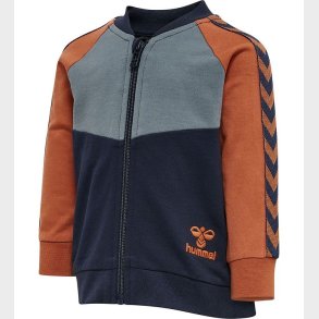 Hummel Cardigan - hmlPuk - Black Iris m. Brun/Stvet bl