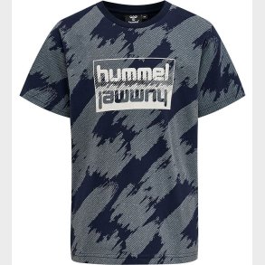 Hummel T-shirt - hmlZion - Black Iris/St�vet Bl�