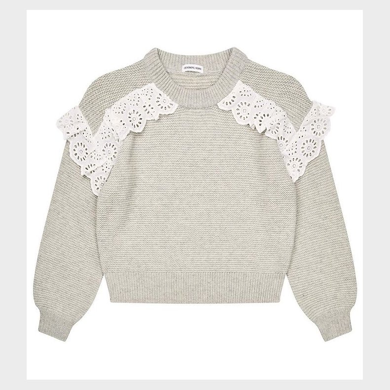 Designers Remix Bluse - Uld - Strik - Carmen - Oatmeal