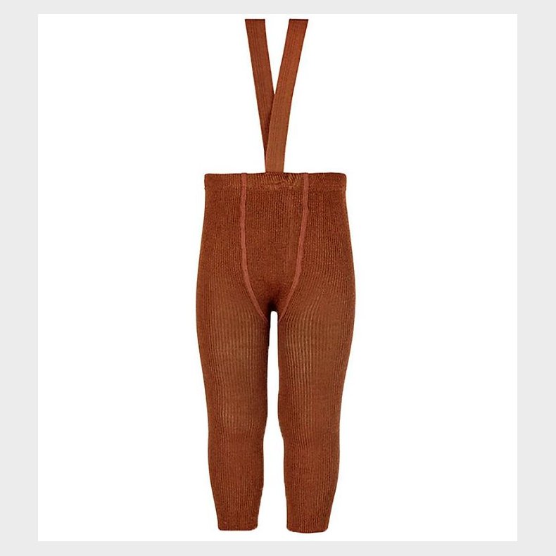 Condor Leggings m. Seler - Uld/Akryl - Terracota