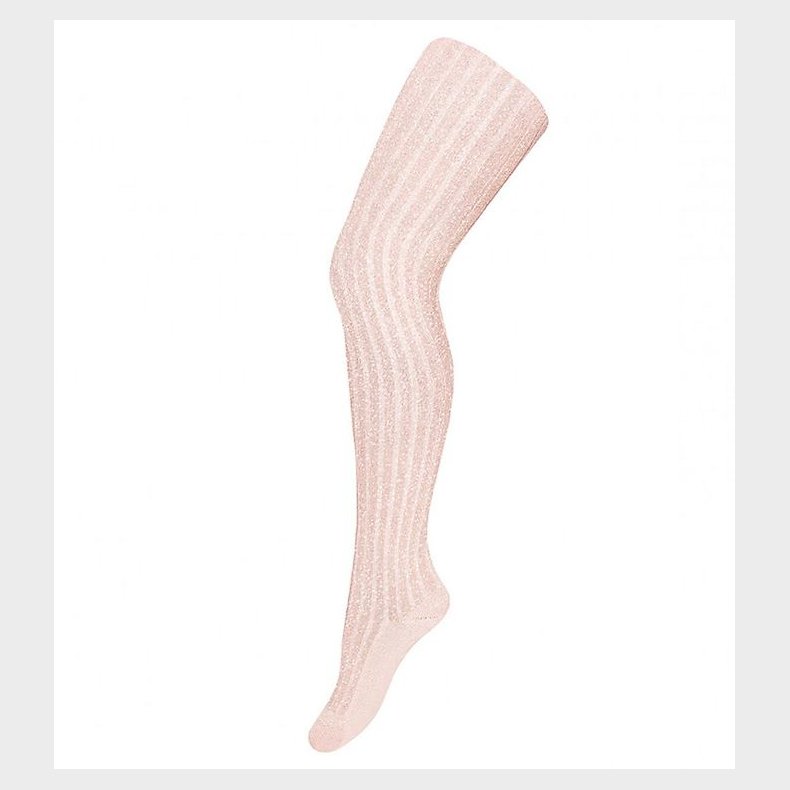 Condor Strmpebukser - Viskose - Rib - Rosa m. Glimmer