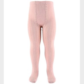 Condor Strmpebukser - Viskose - Rib - Rosa m. Glimmer