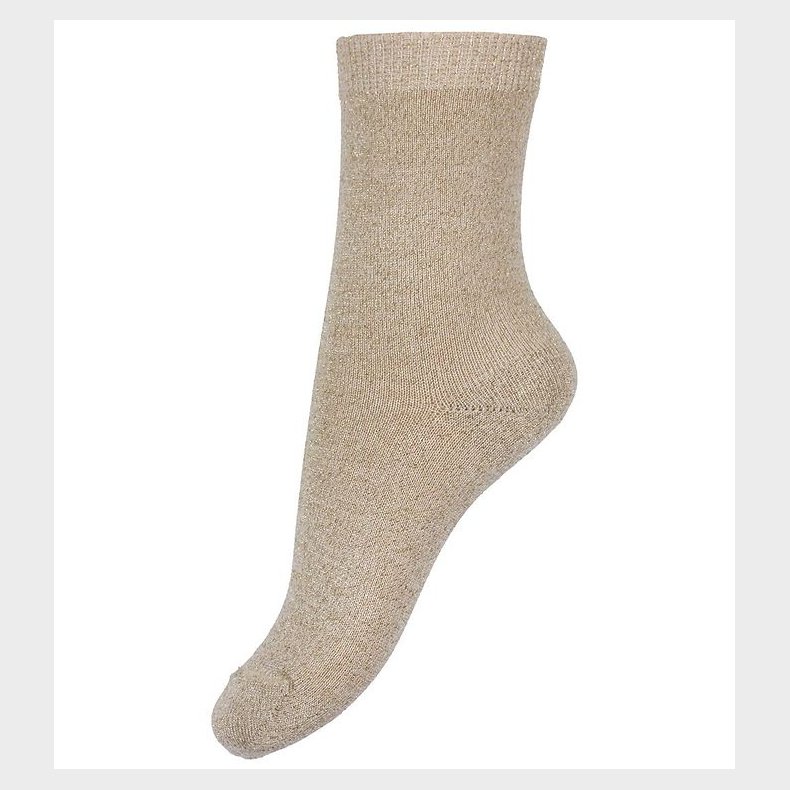 Condor Strmper - Viskose - Beige m. Glimmer