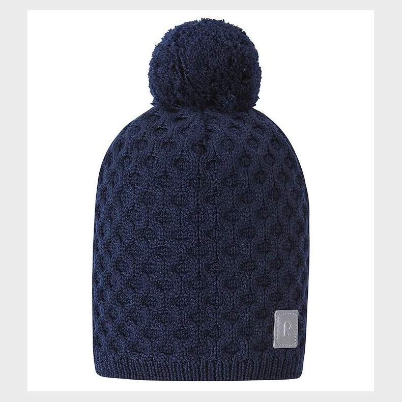 Reima Hue m. Fleece - Uld/Polyester - Nyksund - Navy m. Pompon
