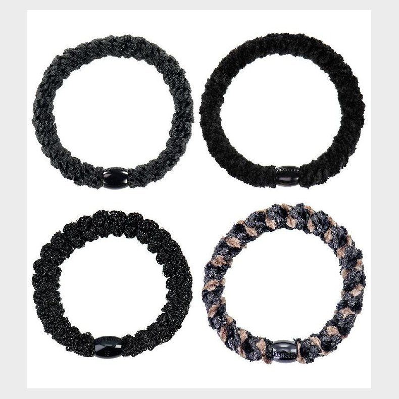 Kknekki HreElastikker - 4-pak - Sort Mix