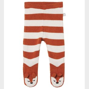 Stella McCartney Kids Leggings m/f - Strik - Hvid/Brunstribet m.