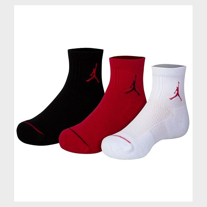 Jordan Strmper - 3-pak - Jumpman Cushioned Ankle - Rd/Hvid/Sor