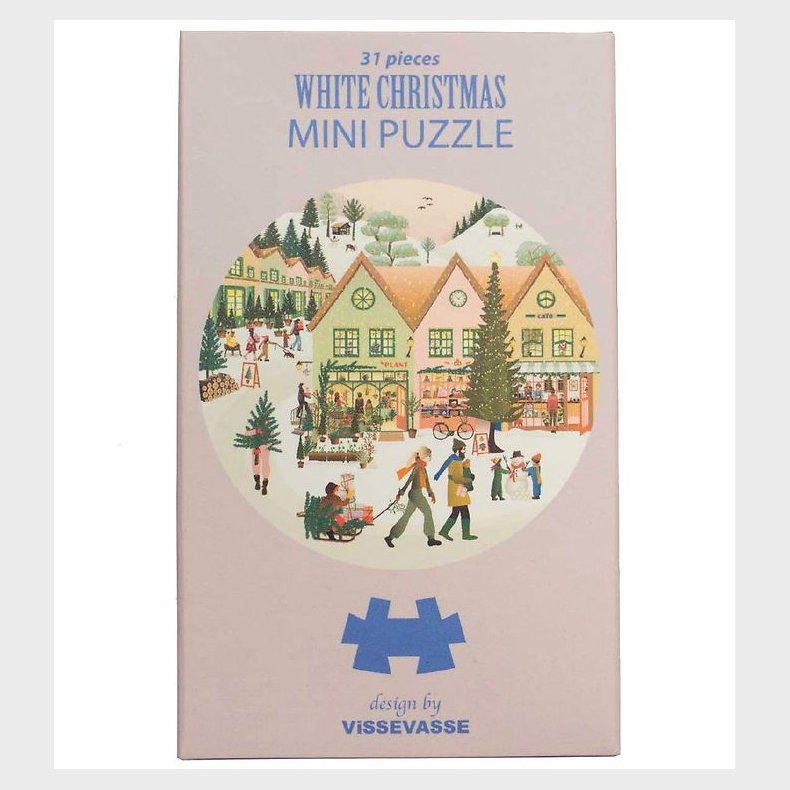 Vissevasse Puslespil - Mini - 11x11 cm - White Christmas
