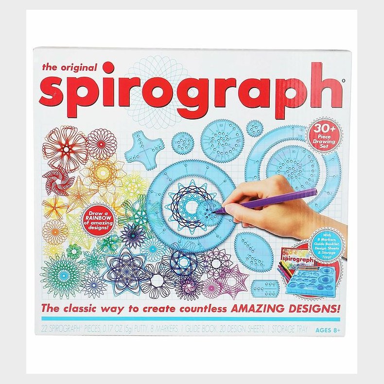 Spirograph Tegnes�t - 30 Dele - S�t m. Tuscher