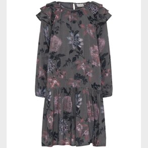 Minymo Kjole - Smoked Pearl m. Blomster