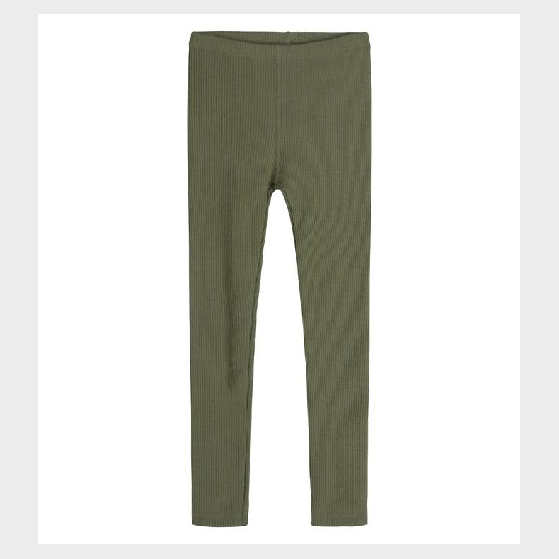 Hust and Claire Leggings - Lane - Rib - Uld - Dusty Green