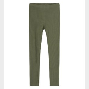 Hust and Claire Leggings - Lane - Rib - Uld - Dusty Green