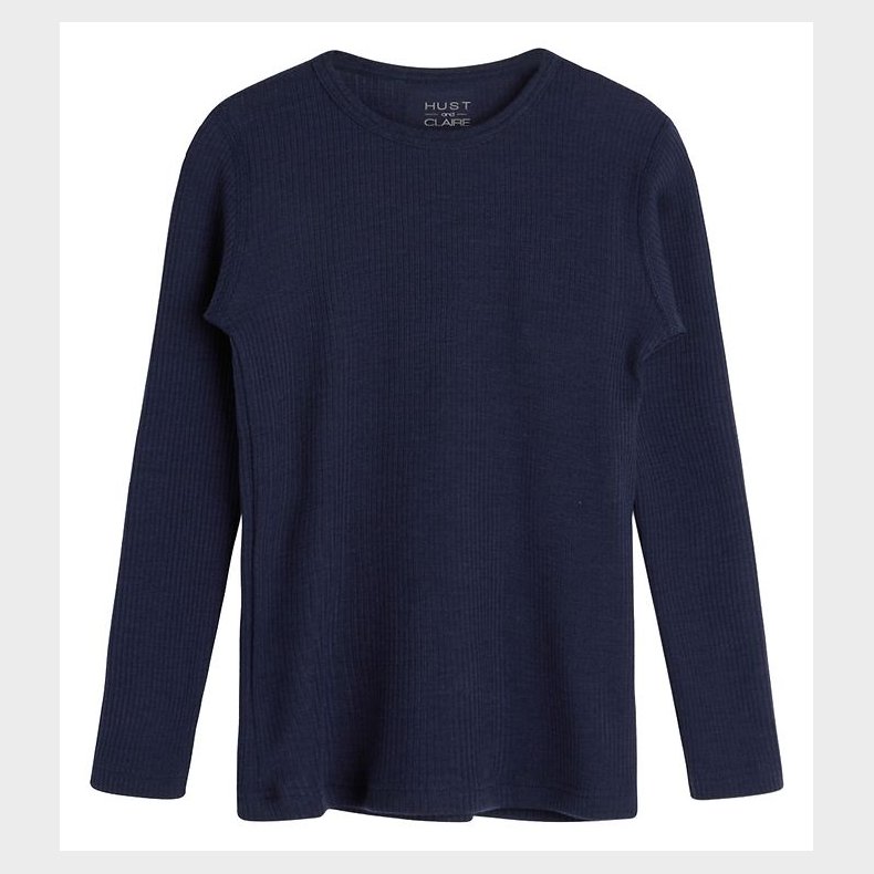 Hust and Claire Bluse - Adie - Rib - Uld - Navy
