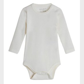 Hust and Claire Body l/� - Berry - Rib - Uld - Off White