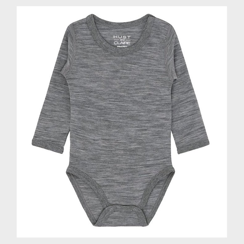 Hust and Claire Body l/ - Bo - Uld - Gr Melange