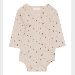 Monsieur Mini body l/� - Off White m. Chokolade