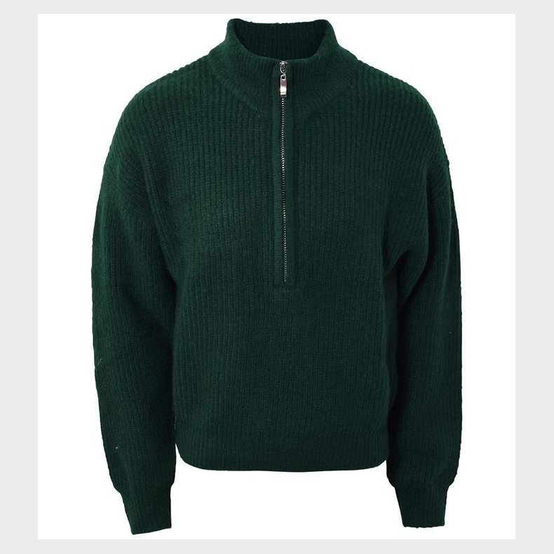 Hound Bluse - Strik - Zip - Dark Olive