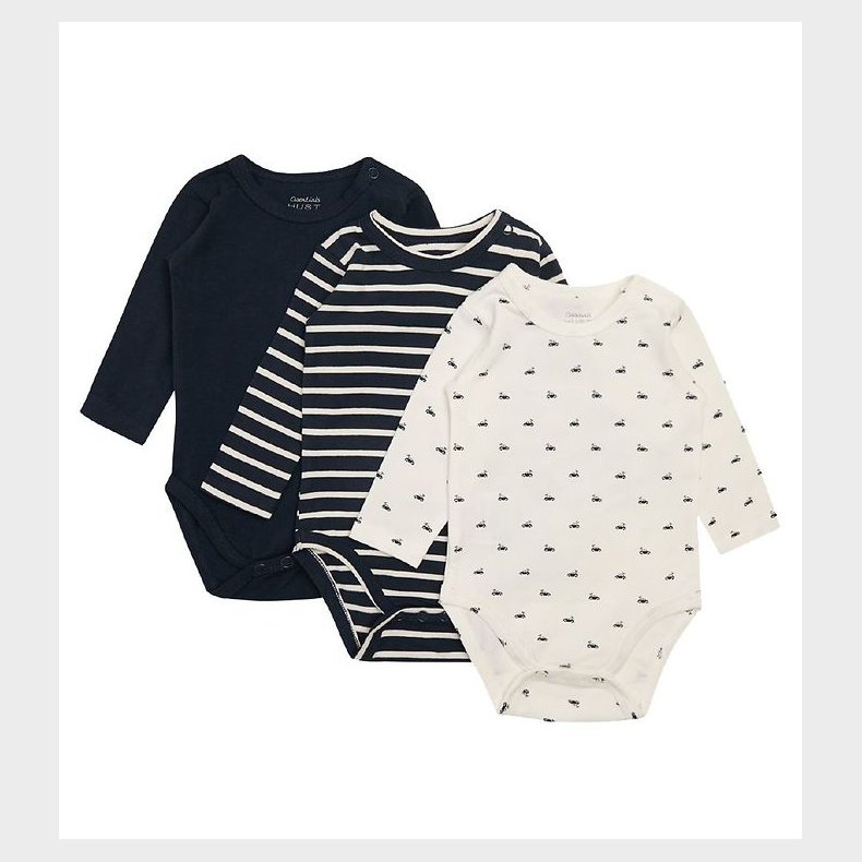 Hust and Claire Body l/� - Bertram - 3-Pak - Navy/Hvid