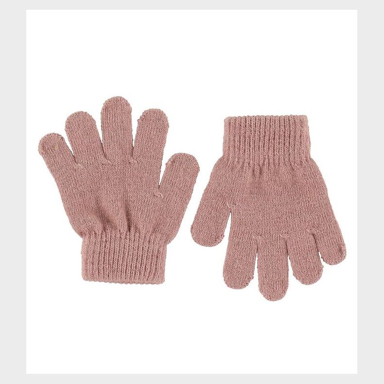 Racing Kids Handsker - Strik - Uld - Dusty Rose