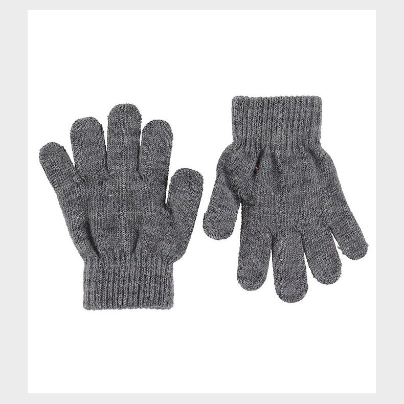 Racing Kids Handsker - Strik - Uld - Gr Melange