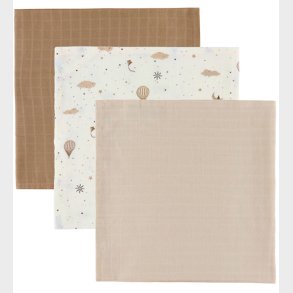 Cam Cam Stofbleer - 70x70 cm - 3-pak - Dreamland/Camel/Light San